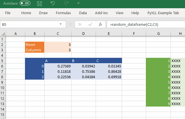 An Excel dynamic array function written in Python