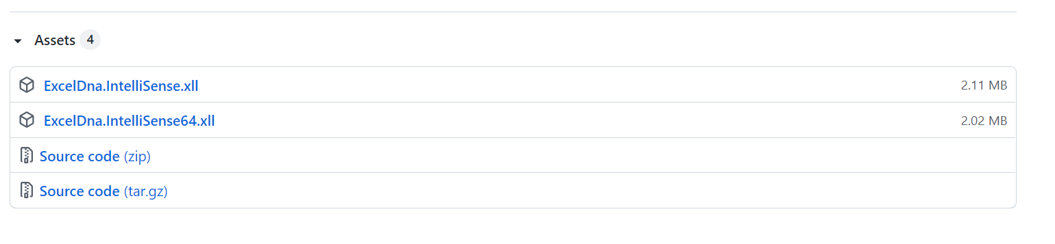 ExcelDNA-IntelliSense add-in download