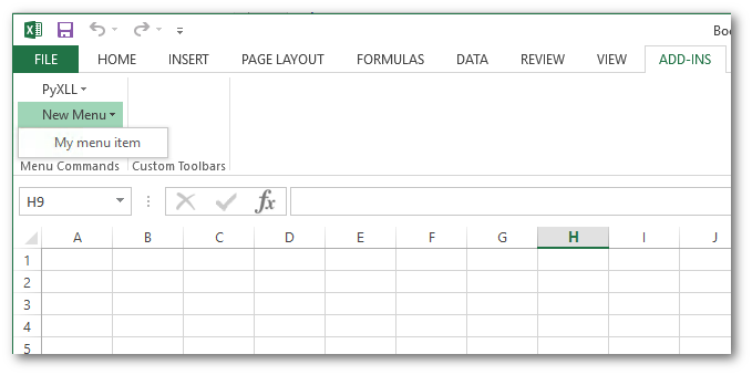 Bind Python functions to your own menus.