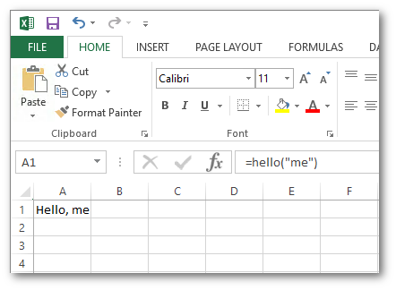 A simple Excel function written in Python.