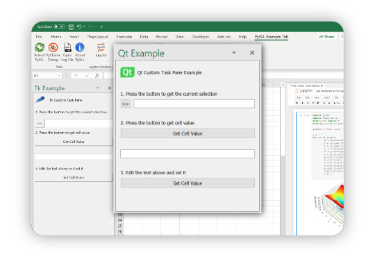 Excel Custom Task Panes in Python with PyXLL