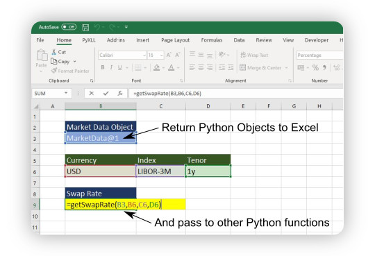 Pass Python objects between Excel functions
