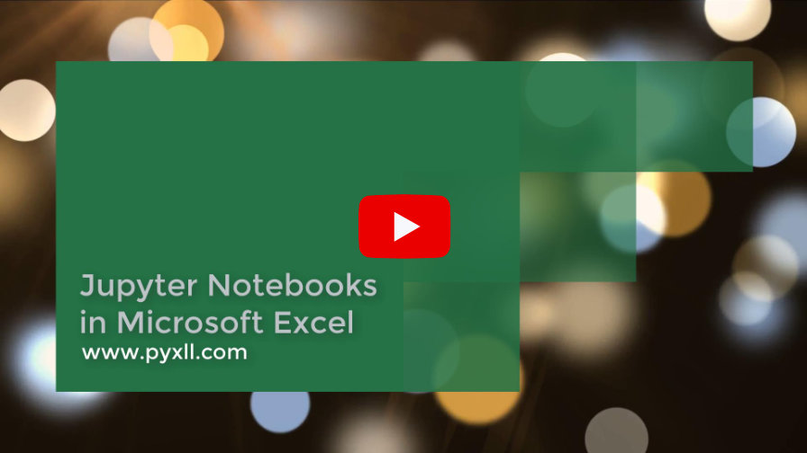 Jupyter notebooks in Excel