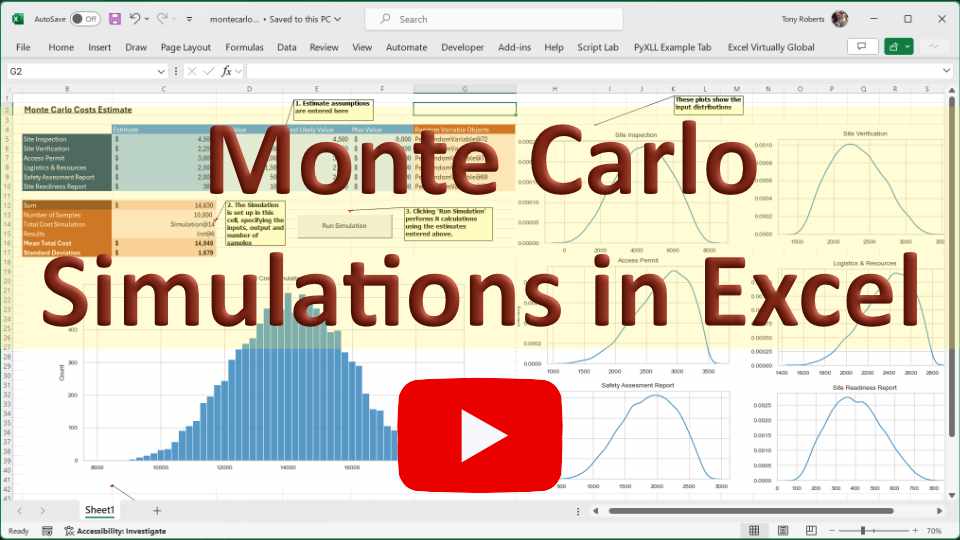 Monte Carlo Simulations PyXLL Video Guides