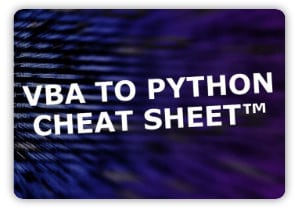VBA to Python Cheatsheet
