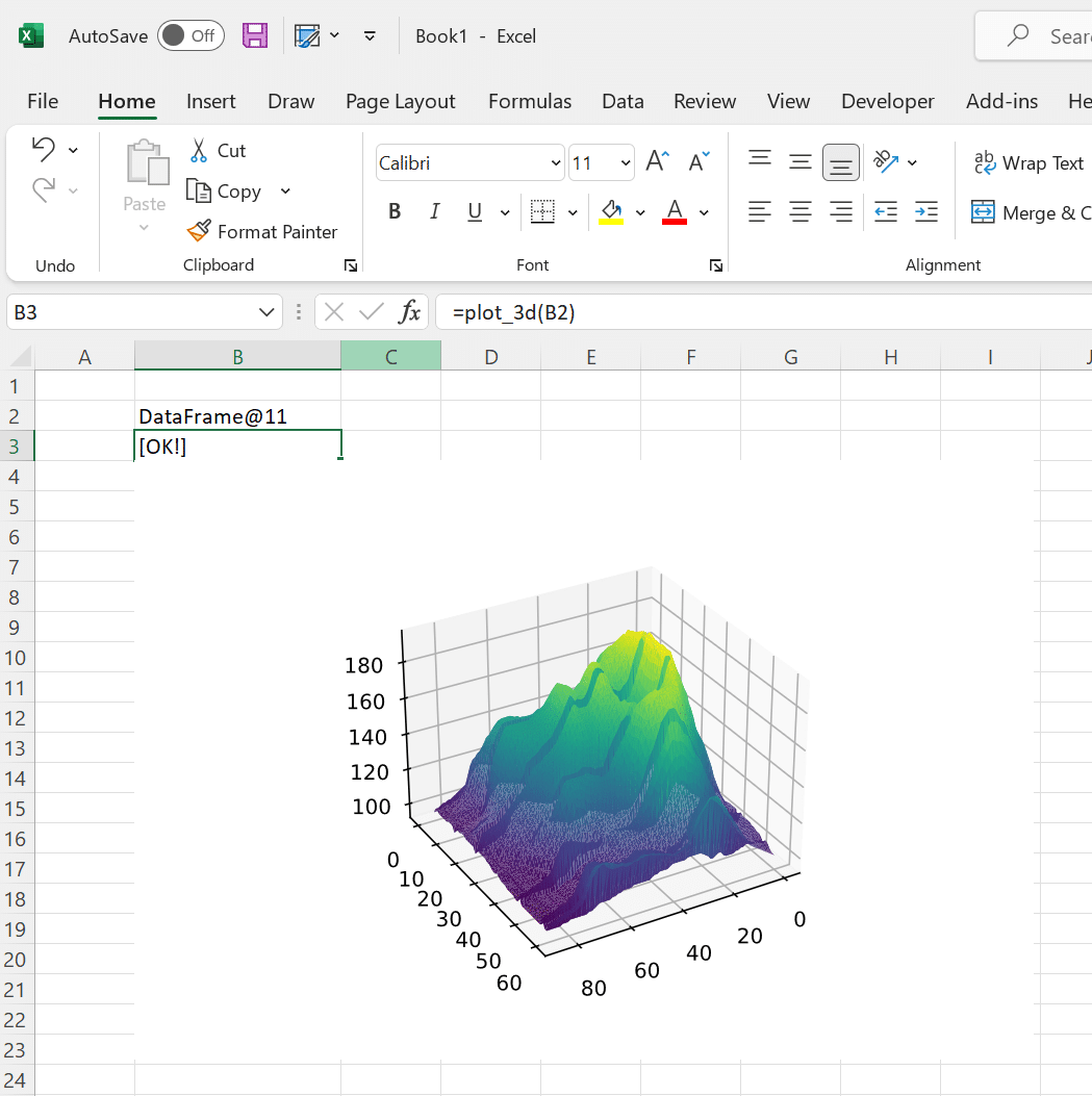 Animated plots with matplotlib in excel pyxll